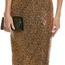 Anne Klein Women's Sleeveless Draped Neck Midi Dress (XL)