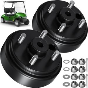2 pcs Golf Cart Brake Drum Hub Assembly, EZGO Brake Drum Hub Assembly for EZGO TXT PDS 1982-up Electric & 1982-1993 2-Cycle Gas Models OEM #19186G1P, Durable, Replacement Part