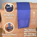 Recliner Pillow for Lumbar, Neck, and Cervical Support, Sleep, Couch, Office Chair, Headrest, Weighted, No Velcro Required, (Black)