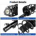 Front Struts Assembly Shock Absorber & Sway Bars End Links Compatible with 2004-2009 Mazda 3 (Excludes MazdaSpeed), Replace 172264 K80235 (4Pcs)