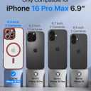 Magnetic for iPhone 16 Pro Max Case [Full Camera Protection][Military-Grade Protection][Compatible with MagSafe] Shockproof Protective Slim Phone Case for iPhone 16 Pro Max, Claret