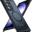 TOCOL for Samsung Galaxy S23 Ultra Case Magnetic, [Full Camera Protection] [Military Drop Protection] Translucent Matte Back Cover for S23 Ultra 6.8", Black