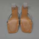 Fantoesay Women's Clear Crystal Rhinestones Strap Slip On Sandals (6)