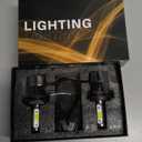 // Bulb 6500K Cool White 60000LM 900% Brighter, 1:1 Beam Plug and Play IP68 Waterproof Off-Road Lights, Pack of 2