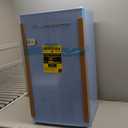 Frigidaire Retro Compact Fridge with Chiller, 3.2 cu ft Countertop Fridge with Built-In Bottle Opener, Compact Refrigerator for Office, Bedroom, Dorm Room or Cabin - 16.5" D x 19" W x 31" H (Blue)