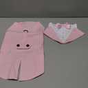 AOFITEE Dog Tuxedo Formal Dog Suit and Bandana Set, Gentle Dogs Wedding Party Suit Bow Tie Shirt, Tuxedo for Medium Dogs Costume Outfit with Detachable Bowtie Collar for Christmas Halloween Dress Up, Size M