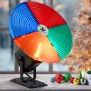 Christmas Tree Color Wheel with E27 LED Light, Rotating 4 Color Wheel for Aluminum Christmas Tree, UL Certification Vintage Rotating Wheels for Silver Tinsel Xmas Trees(Classical)