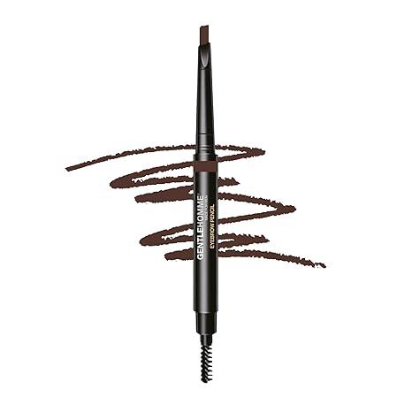 Gentlehomme - Men's Brow Pencil - 2-in-1 Brow Brush & Lead Pencil - Shape, Define & Fill In Eyebrows - Ultra-Thin - Long-Lasting Dark Brown