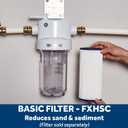 GE Whole House Water Filtration System, Reduces Sediment, Rust & More, Install Kit & Accessories Included, Replace Filters (FXHTC, FXHSC) Every 3 Months, GXWH40L