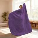 Electric Heated Blanket 6 Heating Settings & 10H Auto Off Full 7284 Double Sided Plush Sherpa Ultra-Soft Warm Thick, Machine Washable, Fast Heating, Home Office, Dark Purple
