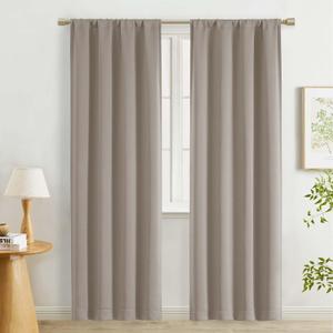 Lecloud Stone Curtains for Bedroom 78 Inches Long 2 Pcs, Room Darkening Modern Farmhouse Decor Living Room Curtains, Rod Pocket Thermal Insulated Window Curtain Drapes, Each Panel 40" W x 78" L