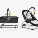 HKAI Baby Bouncer Seat for Infants, Gentle Rocking Baby Chair with Crib-Style Mode, Hanging Bar Included, for 0–18 Months