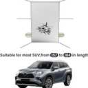 Universal SUV Half Car Cover,Windshield Body Cover Winter Auto Top Snow Ice Cover, Car Hail Protector Sunroof Cover, Waterproof Car Body Guard Cover Fit All Weather (SUV-M)