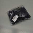 VOLAFA Triangle Bikini Set for Women Halter Swimsuit Beaded Solid Tie Textured Cheeky Swimwear Two Piece Bathing Suit (Black, M)