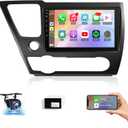 Leadfan Android Car Radio for Honda Civic 2013 2014 2015 2016 2017 Car Stereo with Carplay Android Auto, 9 Inch Touch Screen, Blutooth FM GPS WiFi SWC EQ Canbus (for Honda Civic 2013-2017)