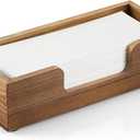 Paper Towel Dispenser Countertop, Burnt Wood Folded Paper Hand Towel Holder for Guest Bathroom, Commercial Tabletop Tissue Dispenser Tray for Multifold C-Fold, Z-Fold, Trifold