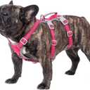 Huntboo Escape Proof Dog Harness, Escape Artist Harness, Reflective Harness with Padded Handle, Breathable, Durable, Adjustable Vest for Medium Dogs Walking, Training, and Running Gear (Rose red, M) (Medium(Pack of 1))