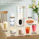 8 in1 Automatic Nut Milk Maker, 40oz Soybean Milk Machine, Homemade Almond, Oat, Soy, Plant-Based Milk and Non Dairy Beverages, 12 Hours Timer/Room Temp/Auto-Clean/Keep Warm/Boil/Low-Noise