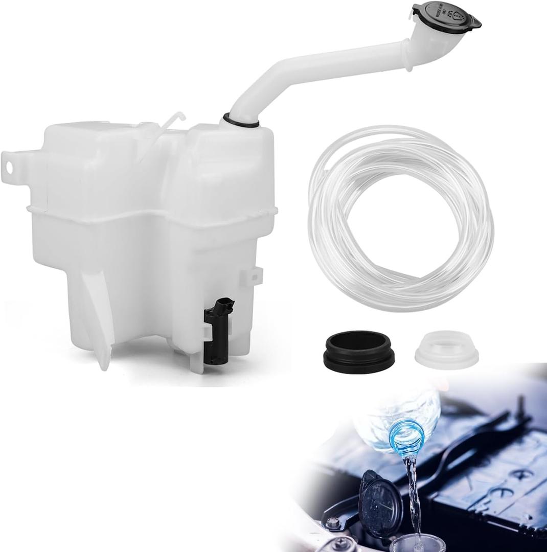 Windshield Washer Reservoir Tank Compatible with 2018-2022 Toyota Camry Accessories with Pump, Cap & Filler Neck, Replaces TO1288239, 85315-06230