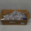 [ Timer & 12 Modes ] 3 Ft Sliver Christmas Tree with DIY 50 Warm White & Multi Color Lights 15 Ball Ornaments 3D Star Remote Control Battery Operated Pencil Full Tree Xmas Christmas Decorations Table