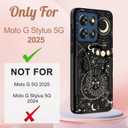 for Moto G Stylus 2025 Case - Compatible with MagSafe Women Cute Girls Magnetic Phone Cover Aesthetic Sun Moon Heavy Duty Shockproof Design for Motorola Moto G Stylus 5G 2025 Cases (Planet)