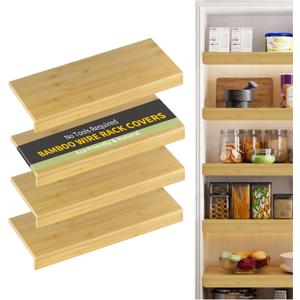 Wire Shelf Covers,30" W x 12" D,4pcs,Natural