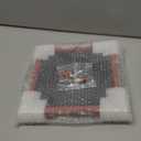 6x6 Picture Frame with Mat for 4x4, Wavy Edge Wooden Real Glass Photo Frame for Tabletop and Wall Hanging, Red, 1 Pack