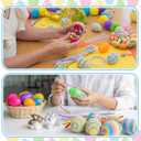 24 Set Wrapped Easter Egg Crafts Kits for Kids Including 250 DIY Pastel Pipe Cleaners 24 Colorful Plastic Easter Egg Basket Bag Empty Stuffers Fillers for Crafts Hunt Prizes Party Favor
