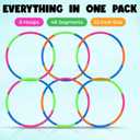 6 Pack: Toy Hoop Bundle Pack - Snap Together Detachable Adjustable Weight Size Plastic Hoops - Kids Hoola Rings for Sports, Exercise, Playing, 32-Inch