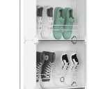 MAGINELS 4-Tier Slim Shoe Rack Organizer and Tall Storage for Closet,Hidden Thin Shoes Cabinet for Small Spaces,Narrow Shelves for Wall Behind Door,Entryway,White