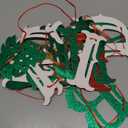 Merry Birthday Banner, Pre-Strung Christmas Birthday Party Decorations, Christmas Party Banner, Red and Green Glitter