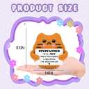 3 x Positive Crochet Animals Orange Cat, Cute Things Crochet Cat Cheer Up Gift from Son Daughter for Stepmother Mom Birthday Christmas Thanksgiving Day