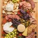 GREENER CHEF 30 Inch 3XL Extra Large Bamboo Cutting Board with Lifetime Replacements - Oversized Stove Top Cover, Noodle Board, Meat Carving, and Charcuterie Board (Two-Tone)