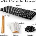 RooTrimmer Air Pruning Containers 60 Gallon 2P, Raised Garden Bed Large Tree Pos New Plastic Nursery Pot Fruit Vegetable Garden Grow beds (4 ft Diameter), Black