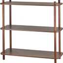 Vintage 3 Tier Wooden Bookshelf,Small Shelf Organizer,Sturdy Bookcase, Modern Small Shelf Stand, Floor Standing Shelf,Stable Display Stand for Home Office (31.5 in)