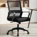 Neo Chair Office Desk Chair Gaming Computer Chair Ergonomic Mesh Mid Back with Rolling Wheels Lumbar Support Comfy Swivel Adjustable for Home (Black)