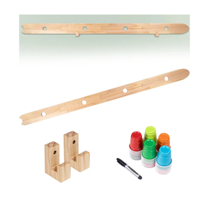 5 FT Shot Board with Wall Mounts and Black Marker,4 Person Drinking Board,Sets:1 Drinking Shot + 2 Wall Mounts+1 Black Mark+50 Cute Glasses, Vacations,Weddings,Bar,Family Gathering, Party,Rustic