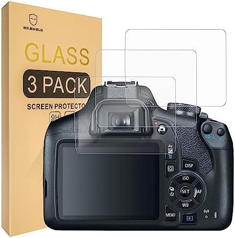 Mr.Shield [Pack of 3] Screen Protector For Canon EOS Rebel T7 T6 T5(2000d 1300d 1200d) DSLR Camera [Tempered Glass] [Japan Glass with 9H Hardness] Screen Protector