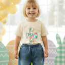 Toddler Boys Easter Shirt for Girls Kids Easter T-Shirts Tops Funny Bunny Graphic Tee Short Sleeve 2-8 Years (Yellow)