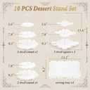 10 Pcs Cupcake Stand,Dessert Table Display Set with Gold Rim,3 x Three-Tier and 3 x Two-Tier Cake Stands,4 x Appetizer Serving Trays for Birthday, Wedding, Baby Shower,Tea Party (White)