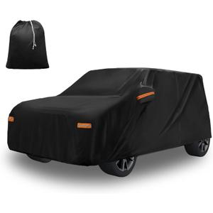 X AUTOHAUX Car Cover for Kia Soul 2009-2025 210D-PU Outdoor Full Car Cover All Weather with Door Zipper for Waterproof Windproof Sun Rain Snow Protection