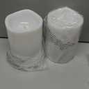 Homemory 4"x6" Large Solar Candles Outdoor Waterproof, Dusk to Dawn, Solar Powered Flameless Candles for Outdoor, Lanterns, Set of 2