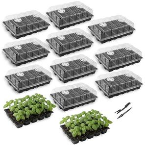 Mr. Pen- Seed Starter Tray Kits, 10 Set, Total 150 Cells, Durable Plant Germination Trays with Humidity Vented Domes and Bases, Ideal for Seed Starting, Indoor Gardening and Greenhouse