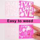 2 x GIRAFVINYL Hot Pink Glitter Heat Transfer Vinyl, Hot Pink Glitter Iron on Vinyl 10" X 5 FT Sparkle HTV for T-Shirt Fabric Decoration