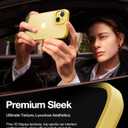 2 x TORRAS Upgraded Shockproof for iPhone 14 Case [10FT Military Drop Protection][Sleek Premium Touch] Translucent Back & Soft Edge Slim Silicone Cover, Yellow