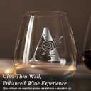 MNZZ Initial Crystal Wine Glasses for Women Mothers Gifts for Mom Day Wife Grandma Friend Sister Her, Monogrammed A-Z Personalized Glass Gift Customized Mother's Graduation Birthday,A