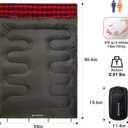 KingCamp Double Sleeping Bag for Adults, Queen Size 2 Person Sleeping Bag