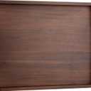 Premium 17.5 x 13 Inch Acacia Wood Serving Tray with Metal Handles Large Ottoman Coffee Table Centerpiece for Bed, Couch & Patio Rustic Wood Trays Home Decor for Breakfast, Drinks & Gifts