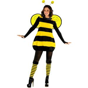Morph Queen Bee Costume for Women - Adult Bumble Bee Outfit - Fun Bumblebee Dress for Halloween or Costume Parties (Large)