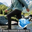 BLUE CHILL Mens Hiking Pants with 4 Zipper Pockets Stone 34W30L (Beige)